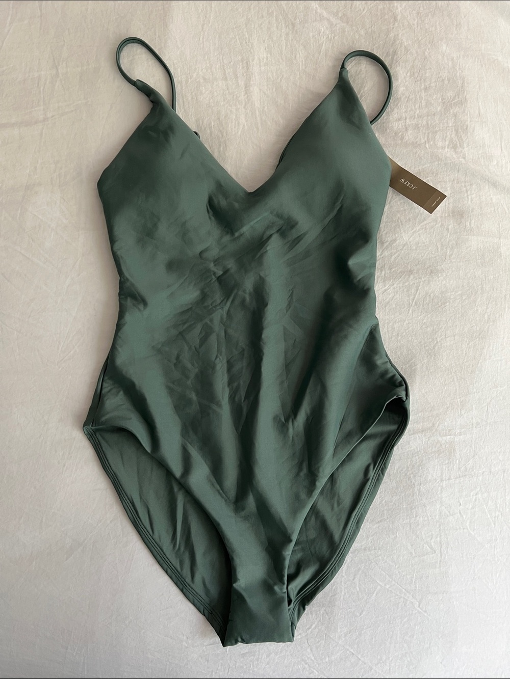 J.Crew Lana One-Piece Swimsuit Sage Green Classic Sculpt